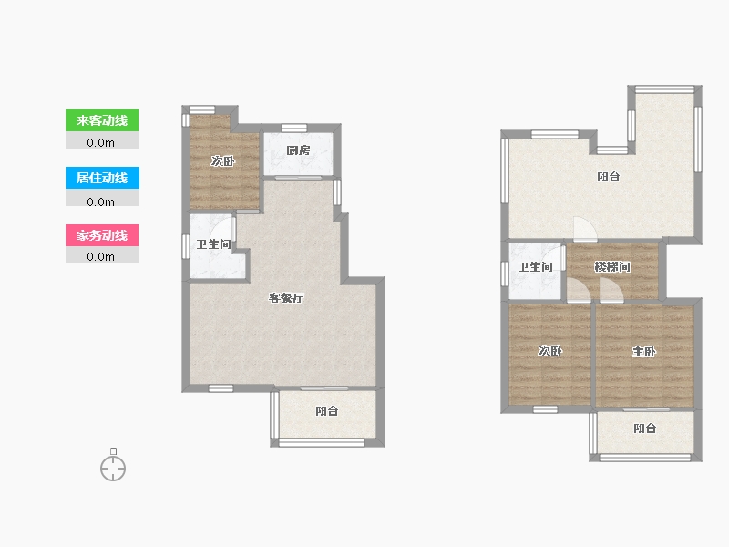 江苏省-南京市-东骏名府125m²-100.00-户型库-动静线