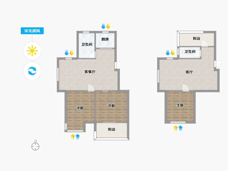 江苏省-南京市-东骏名府141m²-130.61-户型库-采光通风