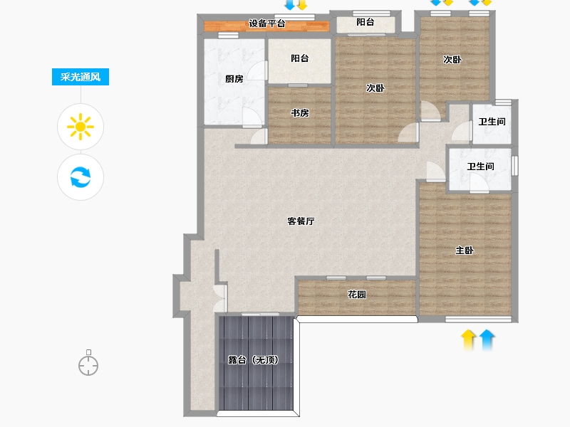 山东省-青岛市-奥润熙湖华府小高层17，18号楼,洋房17，18，21号楼130㎡户型-151.62-户型库-采光通风