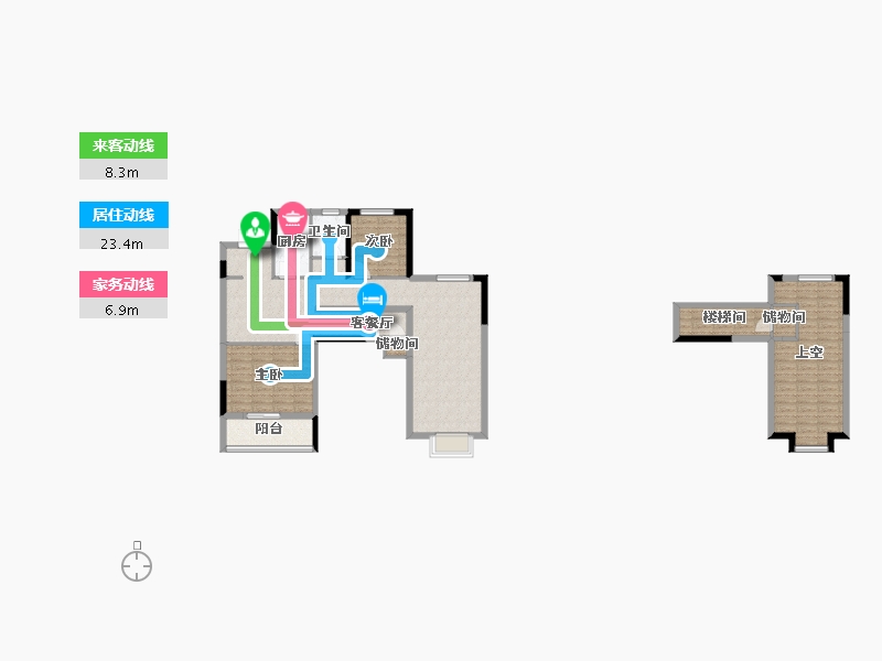 湖南省-长沙市-金辉优步花园17号楼B1-2户型119m²-109.83-户型库-动静线