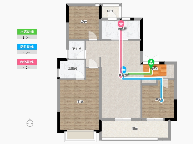 四川省-成都市-旭辉江山和鸣-93.97-户型库-动静线