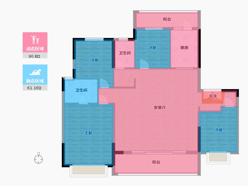 四川省-成都市-旭辉江山和鸣-138.81-户型库-动静分区