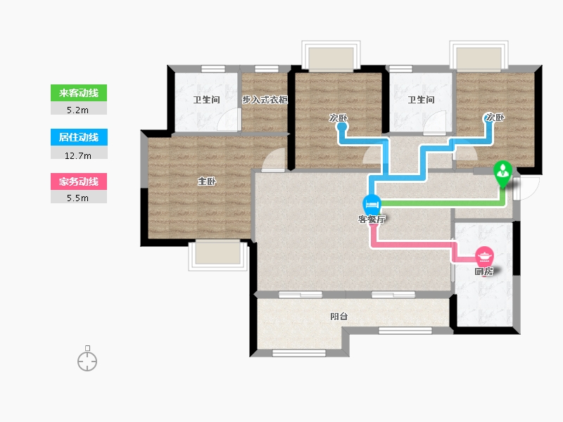 广东省-阳江市-恒大悦龙府-93.95-户型库-动静线