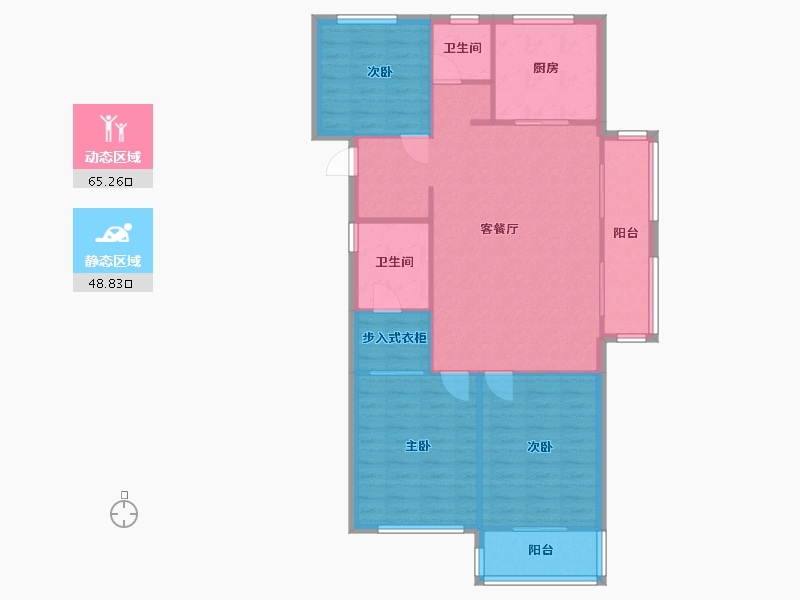 湖南省-长沙市-澳海澜庭38号楼建面131㎡-104.80-户型库-动静分区