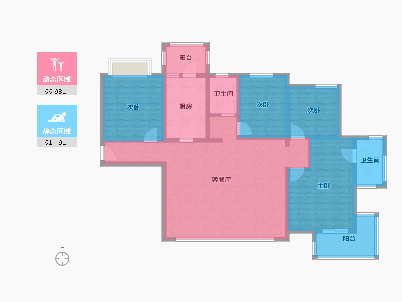 湖南省-长沙市-保利西海岸-114.14-户型库-动静分区