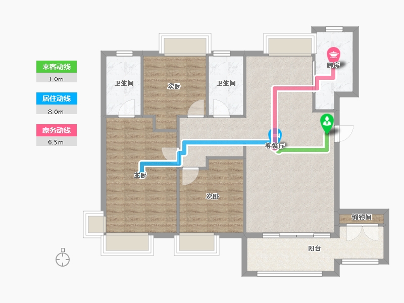 江西省-南昌市-国贸天峯-101.64-户型库-动静线