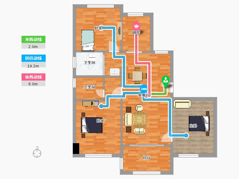 江苏省-南京市-碧桂园汤山源著15幢,13幢,2幢111m²-88.97-户型库-动静线