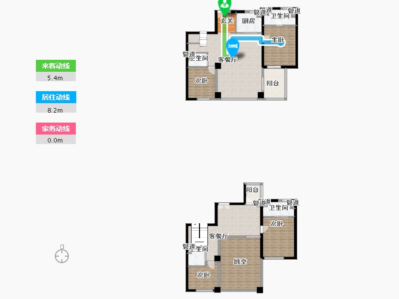 河南省-郑州市-康桥美庐湾212㎡212m²-194.82-户型库-动静线