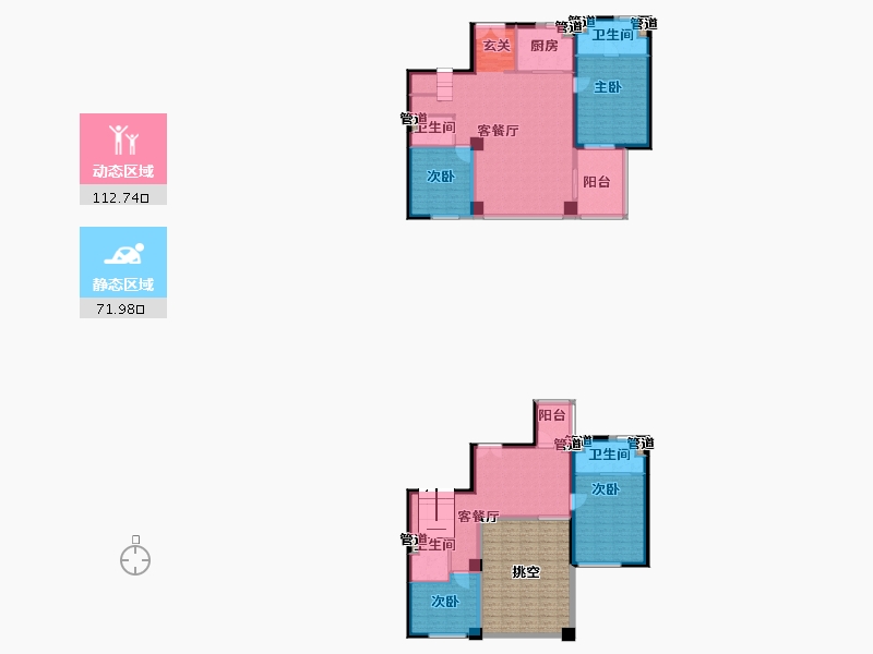 河南省-郑州市-康桥美庐湾212㎡212m²-194.82-户型库-动静分区