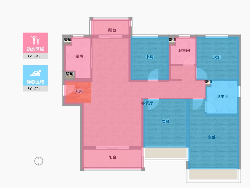 河南省-郑州市-融信江湾城一期2,二期2,三期9124m²-99.20-户型库-动静分区