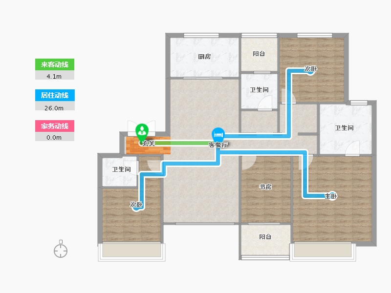 河南省-郑州市-绿城明月江南6165m²-131.99-户型库-动静线