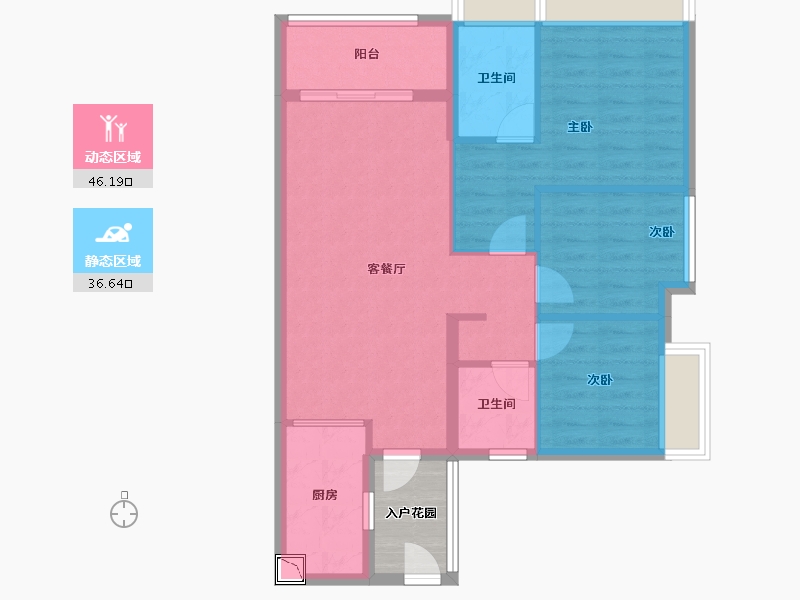 广东省-广州市-广州龙湖·双珑原著-78.19-户型库-动静分区