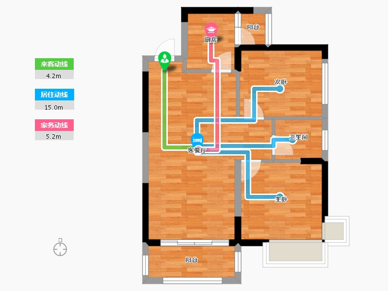 湖南省-长沙市-振业城-56.82-户型库-动静线