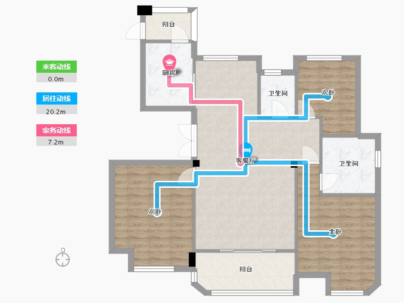 江苏省-南京市-明发香山郡15号楼,17号楼,21号E户型128m²-101.92-户型库-动静线