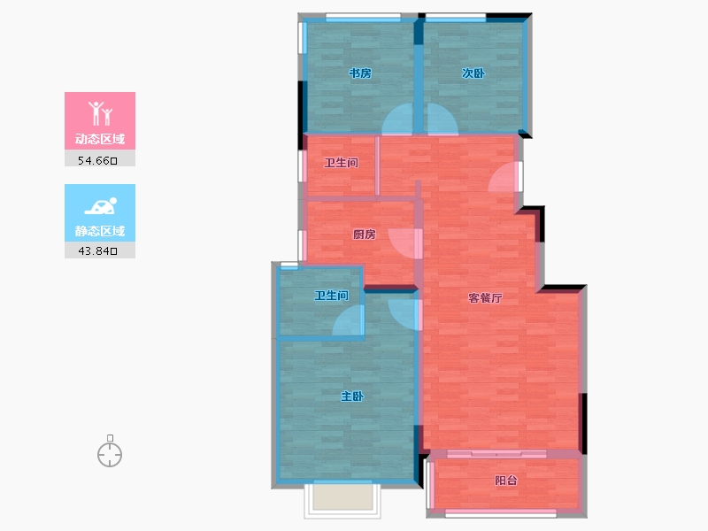 浙江省-杭州市-御清城-89.00-户型库-动静分区