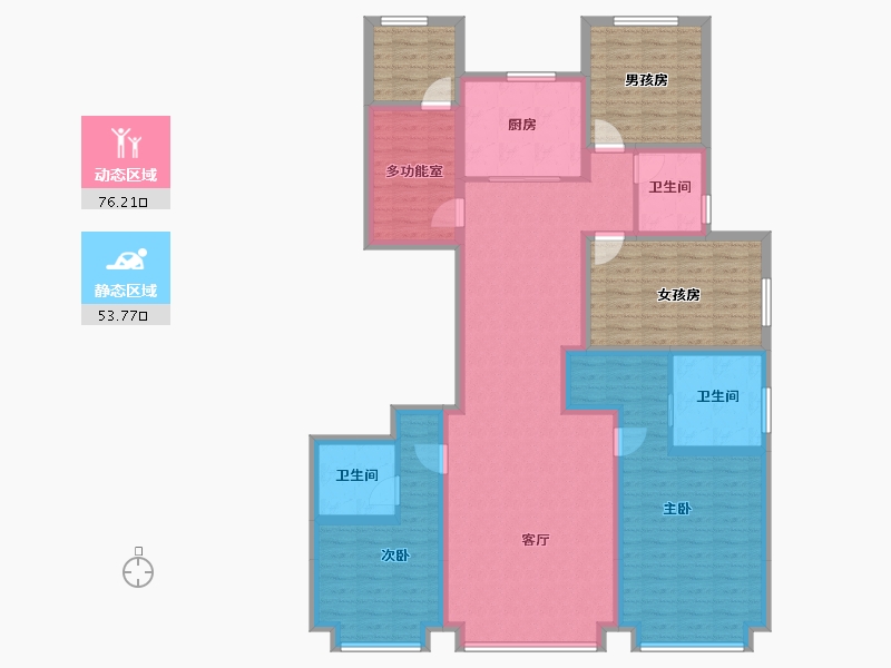 辽宁省-朝阳市-壹・亮马-143.90-户型库-动静分区