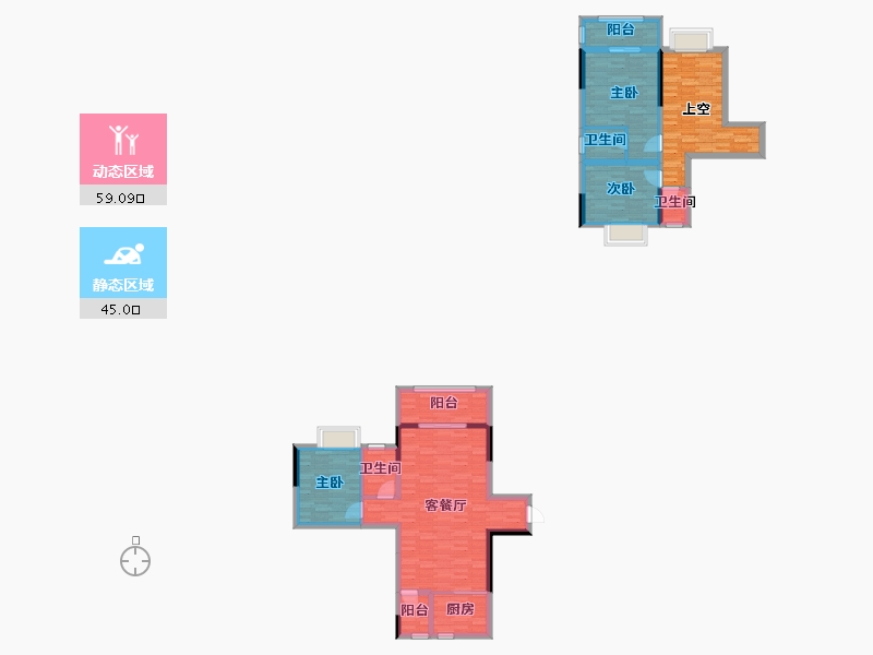 贵州省-毕节市-碧海雅苑-108.73-户型库-动静分区