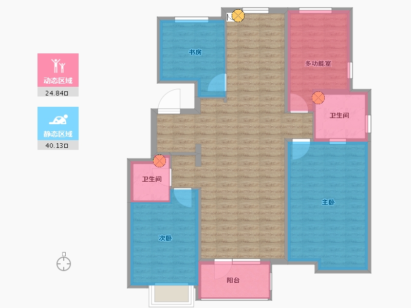 河北省-廊坊市-空港新都孔雀城-99.40-户型库-动静分区