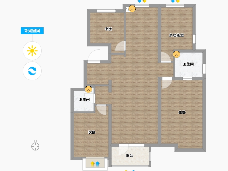 河北省-廊坊市-空港新都孔雀城-99.40-户型库-采光通风