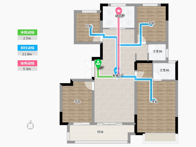 安徽省-六安市-吾悦广场-110.00-户型库-动静线