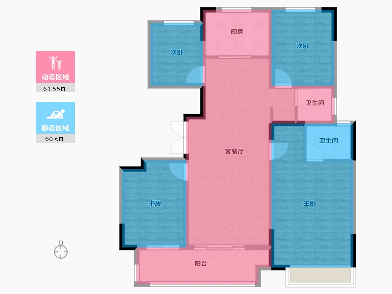 安徽省-六安市-吾悦广场-110.00-户型库-动静分区