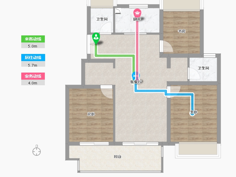 江苏省-南通市-玖樟台-82.23-户型库-动静线