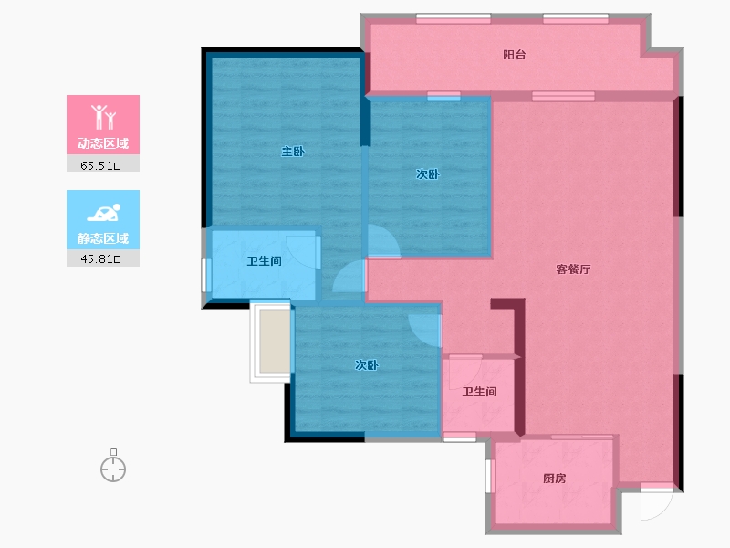 广西壮族自治区-来宾市-翰林府-100.51-户型库-动静分区