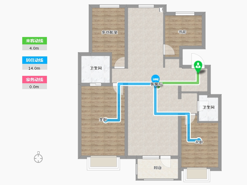 河北省-廊坊市-空港新都孔雀城-101.37-户型库-动静线