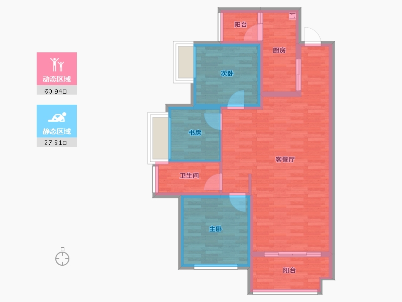 广西壮族自治区-柳州市-海雅柳江湾-78.58-户型库-动静分区