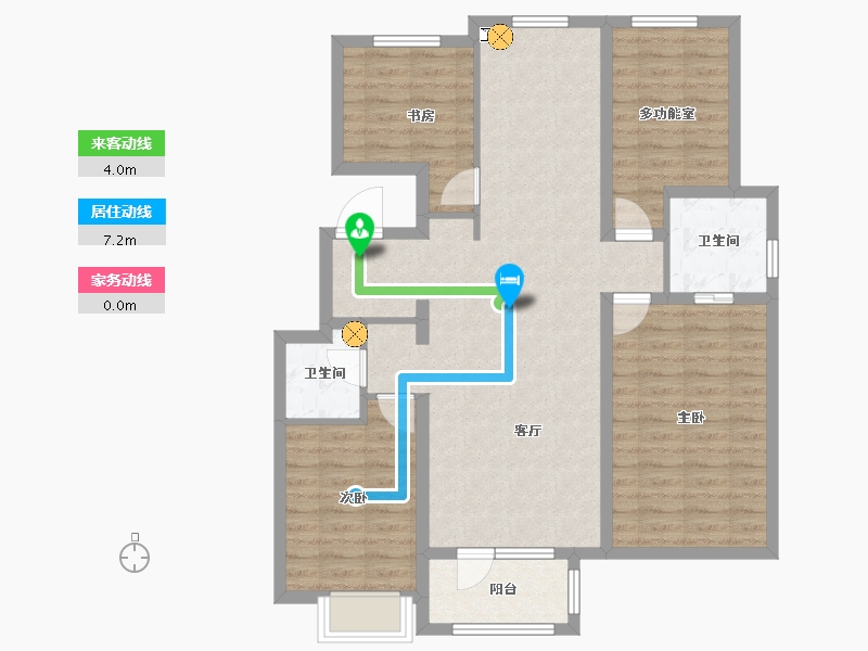 河北省-廊坊市-空港新都孔雀城-98.64-户型库-动静线