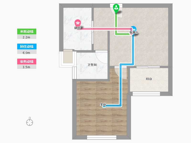 福建省-厦门市-保利和光城悦A户型47m²-37.60-户型库-动静线