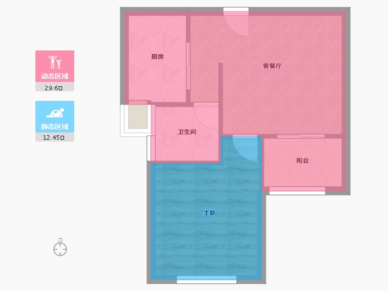 福建省-厦门市-保利和光城悦A户型47m²-37.60-户型库-动静分区