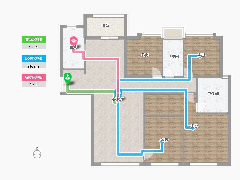 福建省-厦门市-中骏天宸11,12150m²-120.00-户型库-动静线