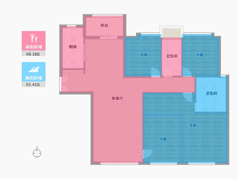 福建省-厦门市-中骏天宸11,12150m²-120.00-户型库-动静分区