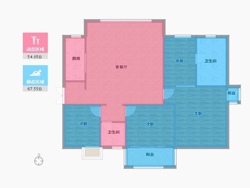 福建省-厦门市-海尔产城创华玺C4号楼,A9栋,A9号楼140m²-112.32-户型库-动静分区