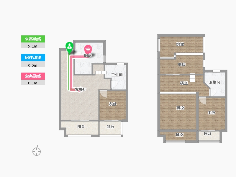 福建省-厦门市-融侨观邸1号楼,2号楼,3号122m²-125.87-户型库-动静线