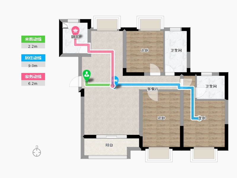 福建省-厦门市-住宅莲花国际2地块A,B,4地块A,B116m²-80.24-户型库-动静线