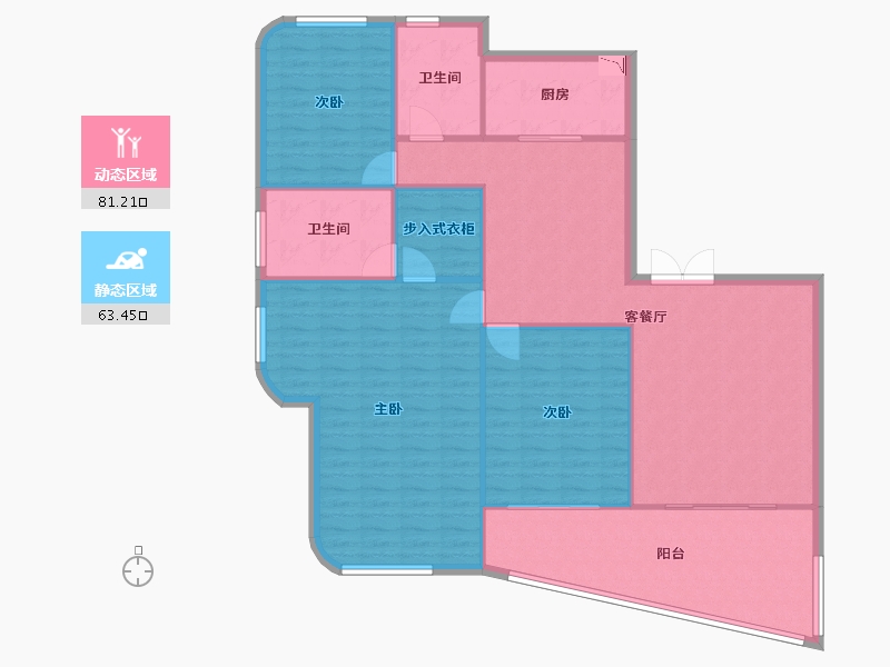 福建省-厦门市-金都海尚国际8号楼195m²-134.04-户型库-动静分区