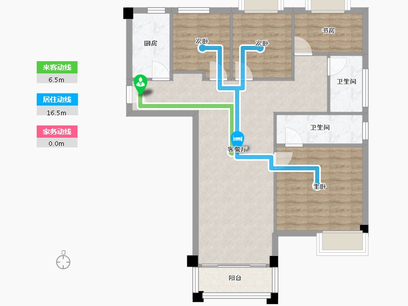 福建省-厦门市-阳光城文澜府7号楼107m²-85.61-户型库-动静线