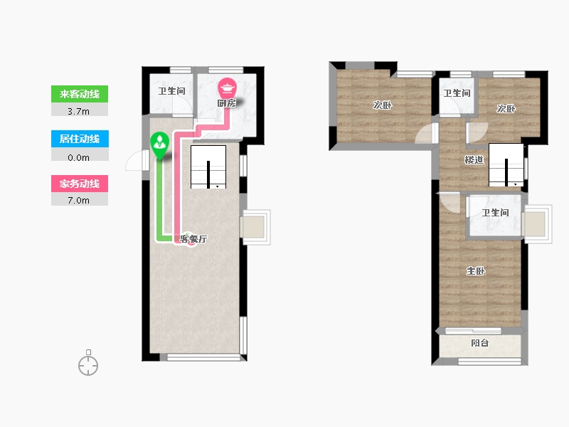 福建省-厦门市-IOI棕榈国际住区5号楼89m²-70.79-户型库-动静线