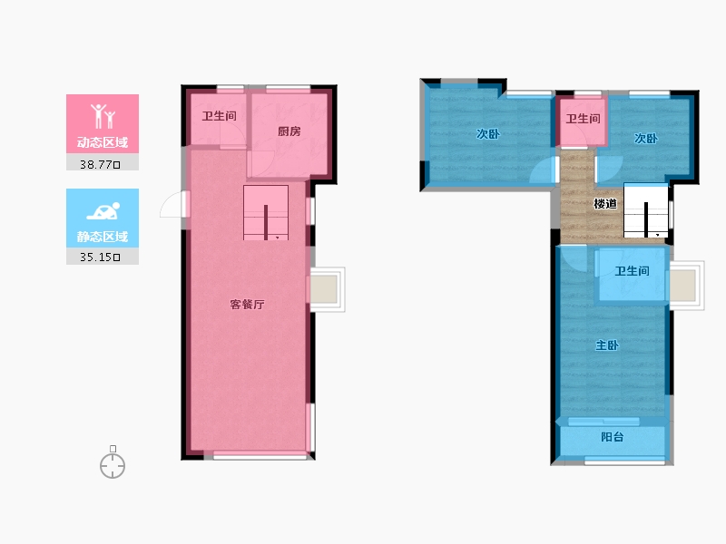 福建省-厦门市-IOI棕榈国际住区5号楼89m²-70.79-户型库-动静分区