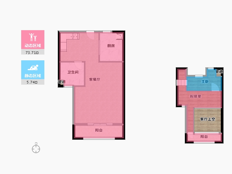 福建省-厦门市-IOI棕榈国际住区5号楼88m²-76.49-户型库-动静分区