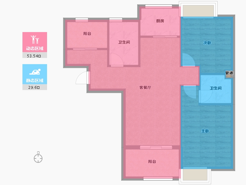 福建省-厦门市-国贸天成94m²-75.19-户型库-动静分区