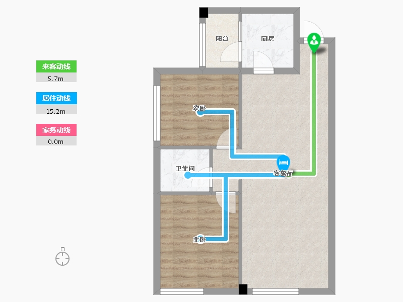 四川省-成都市-慧生时代广场83m²-63.44-户型库-动静线