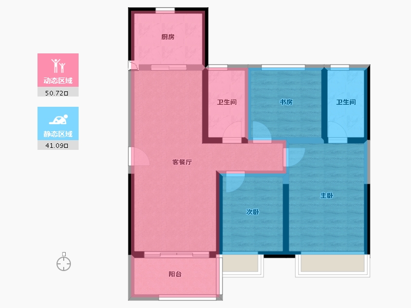 河北省-邯郸市-保利‘时光印象-81.04-户型库-动静分区