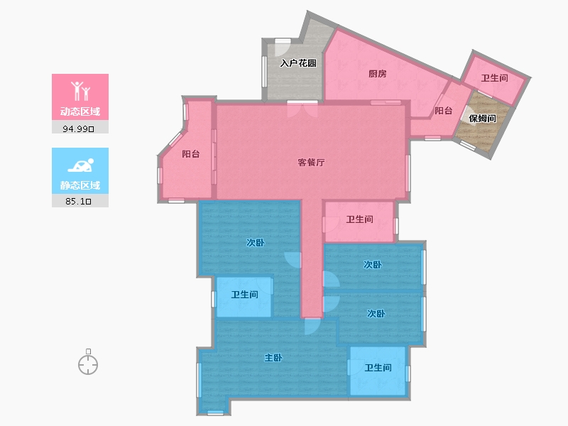 广东省-珠海市-海怡湾畔-179.26-户型库-动静分区