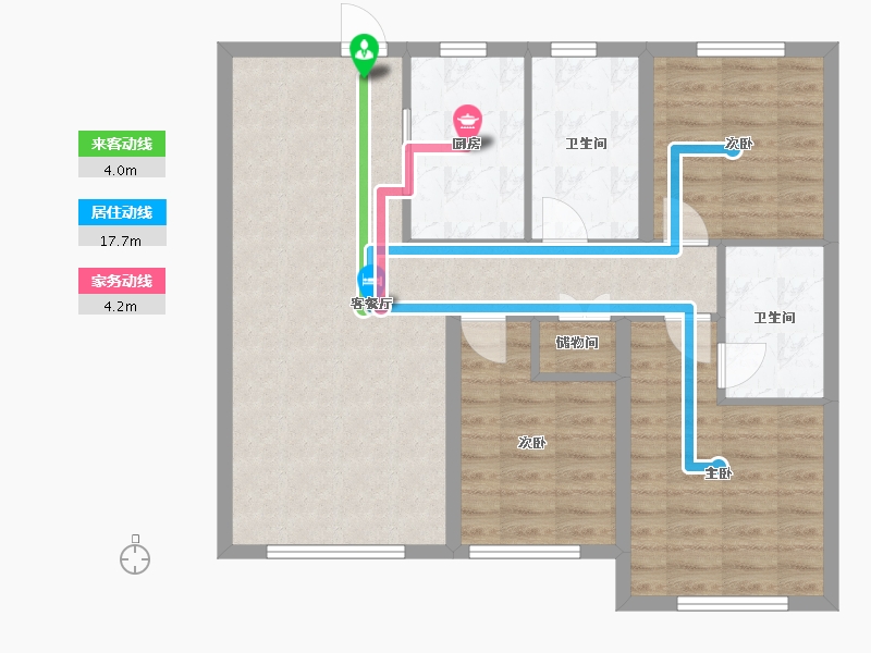 辽宁省-沈阳市-保利中粮堂悦柳林一街67-3号（8）116m²-85.14-户型库-动静线