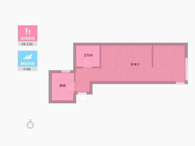 辽宁省-沈阳市-南华中环广场银元街28-1号（A）51m²-33.80-户型库-动静分区