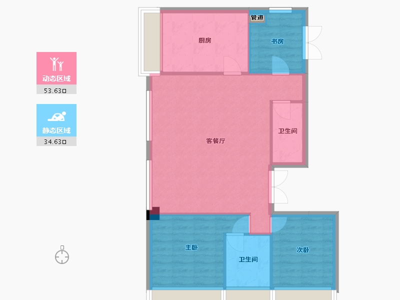 辽宁省-沈阳市-国瑞熙悦115m²-81.00-户型库-动静分区