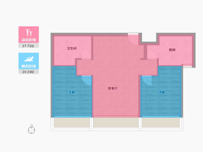 辽宁省-沈阳市-国瑞熙悦80m²-51.90-户型库-动静分区